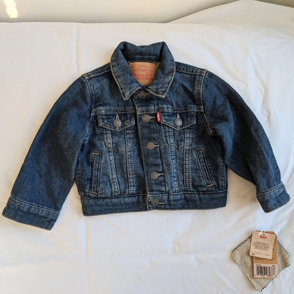NWT Levi's girl Denim Trucker Jacket size 12 months - Picture 2 of 10